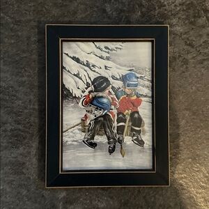 ROBERT DUNCAN  Framed Winter Scene Framed Art 5x7 EUC